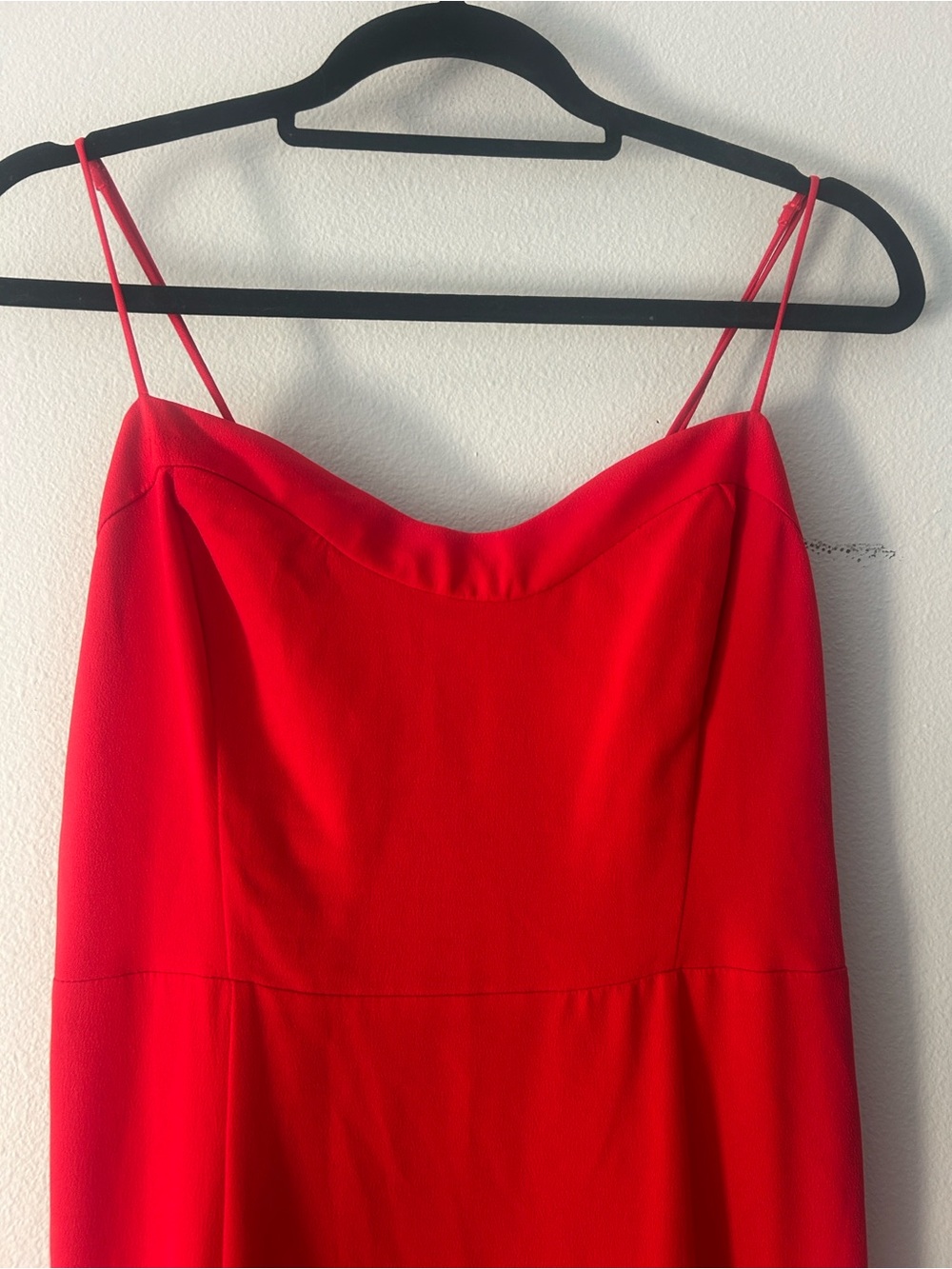 Abercrombie & Fitch Red Spaghetti-Strap Midi Dress with Side Slit - Picture 9 of 9